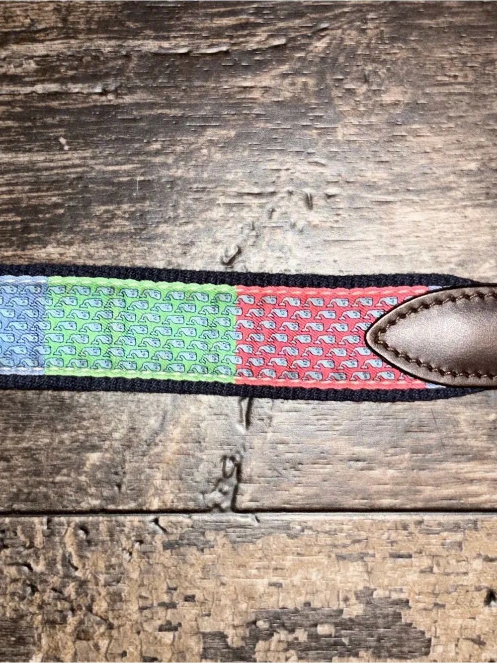 Vineyard Vines Belt with Leather Accents